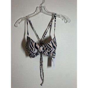 NWT Shade & Shore Animal Print Padded Swimsuit Bikini Pool Beach Summer Size 36B